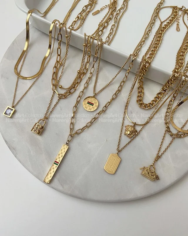 کالکشن گردنبندهای برند چندرج استیل ط