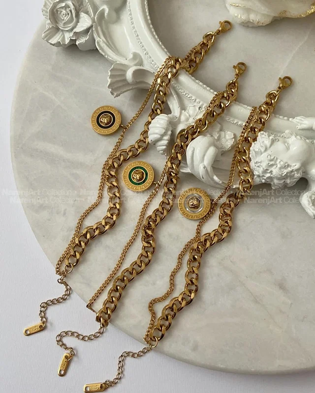 دستبندهای ورساچه ۲رج استیل ط